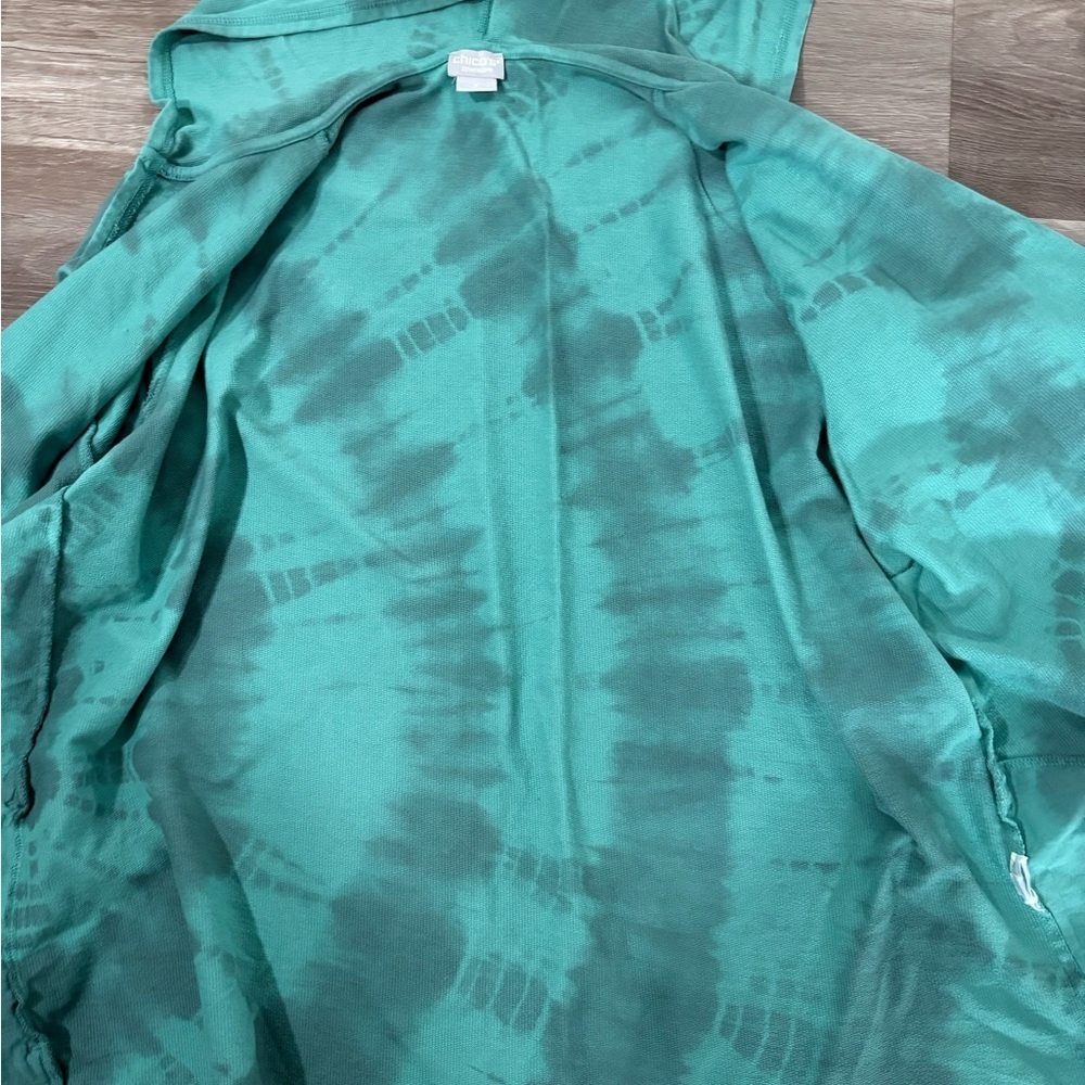 Green Tie-Dye Hooded Jacket - Picture 5 of 7